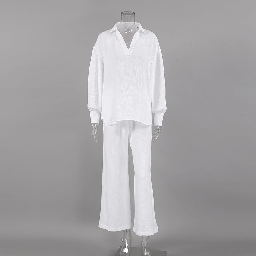 Simple and comfortable double gauze pajamas