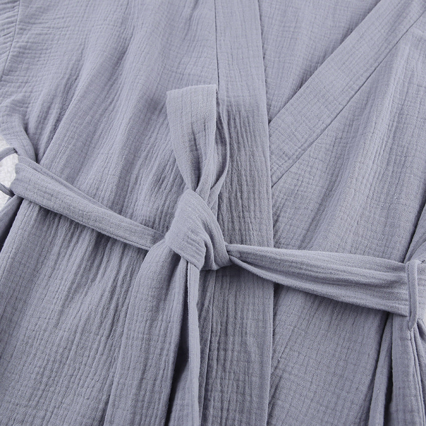 Bathrobe double crepe pajamas