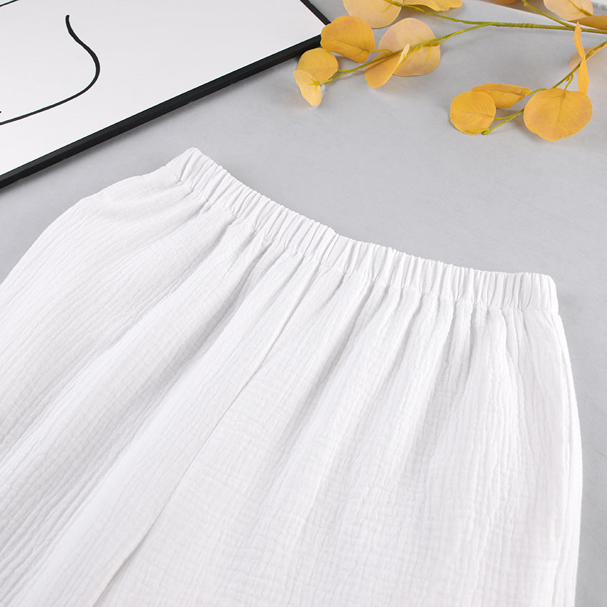 Simple and comfortable double gauze pajamas