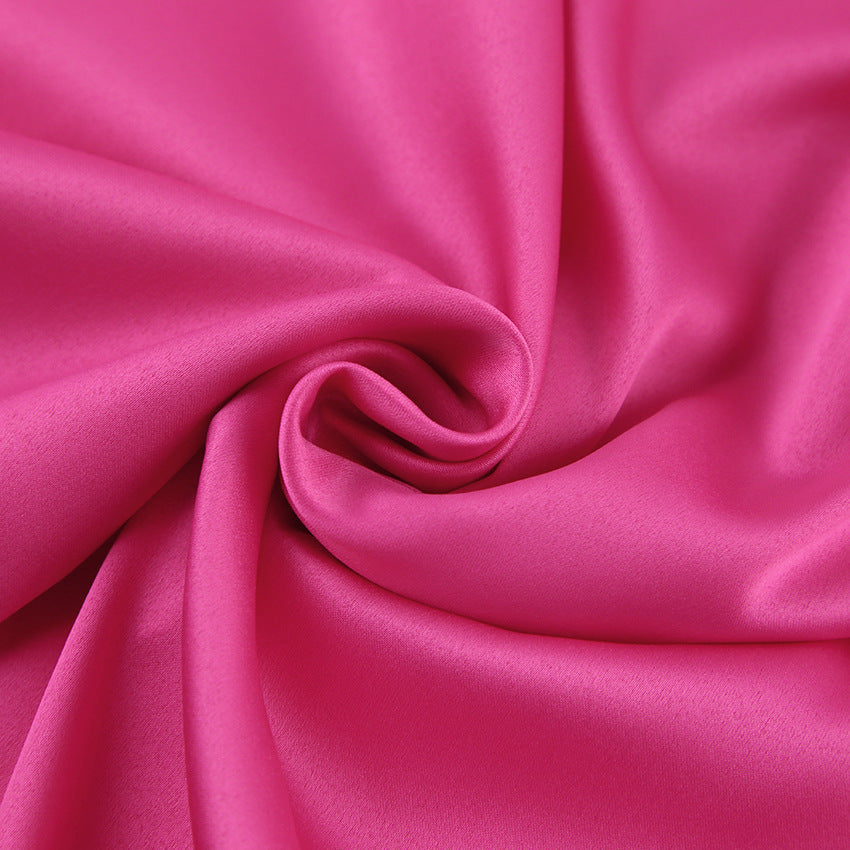 Imitation silk long sleeve trousers pajamas